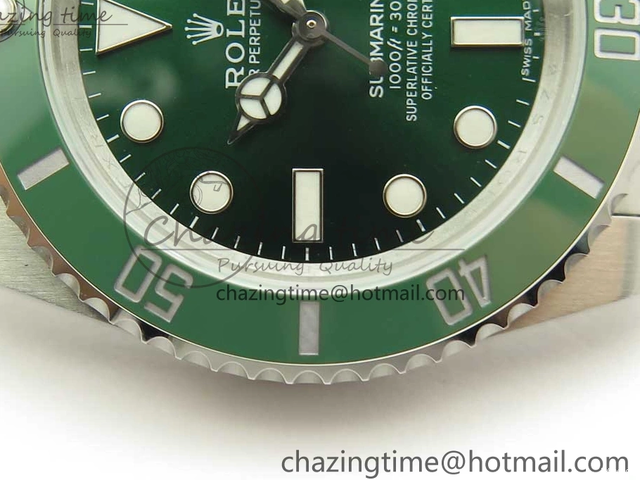 Best Green SA3135 904L on Ceramic V9F 116610 1:1 SS LV Edition Bracelet Submariner 0511